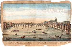 ウェストミンスター・ブリッジ、ロンドン、1753年 作： Unbekannt