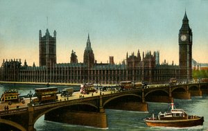 ウェストミンスターブリッジと国会議事堂、ロンドン、c1910。