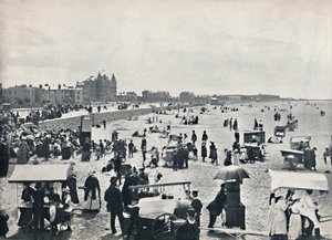 ウェストンスーパーメア-砂浜の夏のシーン、1895 作： Unbekannt