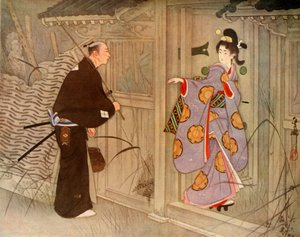 「門のすぐそばにかわいい女の子が立っているのを見て、若者はどんなに驚いたでしょう」、19