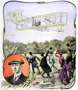 1908年フランス、ルマン近くのハノディエール競馬場でヨーロッパでウィルバーライツが初飛行