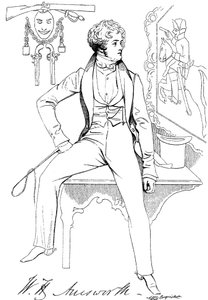 ウィリアムハリソンエインズワース1805-1882、イギリスの歴史小説家、c1835 作： Unbekannt