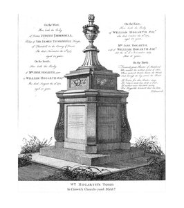 ウィリアムホガースの墓、c1793。 作： Unbekannt