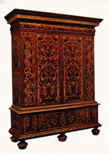 ウィリアムとメアリーの寄木細工のキャビネット、c1690、1925