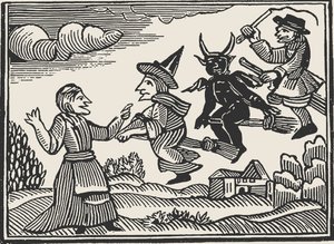 魔女、コットンマザー、1689年の見えない世界から。 作： Unbekannt