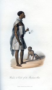 ブッシュマン民族の女と子供、1848 作： Unbekannt
