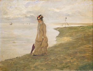 海辺の女、19世紀。 作： Unbekannt