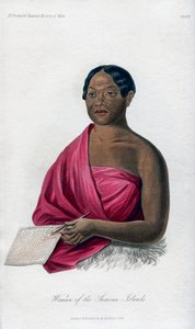 サモア諸島の女性、1848 作： Unbekannt