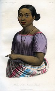 マリアナ諸島の女性、1848 作： Unbekannt