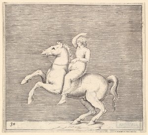 馬を飼う女性、ca。 1599-1622。 作： Unbekannt