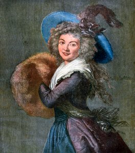 毛皮のマフを持つ女性、1892