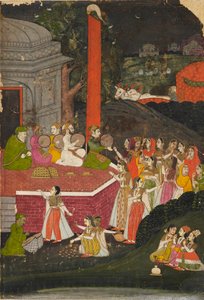 18 世紀後半、夜にマザール (イスラム教徒の聖人) の墓を訪れる女性たち 作： Unbekannt