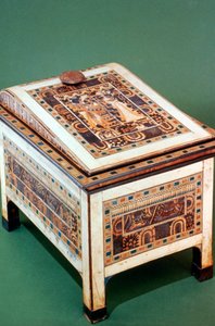 ツタンカーメンの墓からの木製のたんす、紀元前14世紀 作： Unbekannt