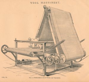 ウール機械：Ferrabee＆Co.sウールラップマシン、c1880 作： Unbekannt