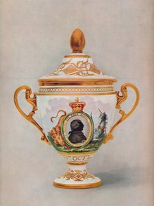 ジョージ3世の黄金のジュビリーを記念したウスターの花瓶、c1809