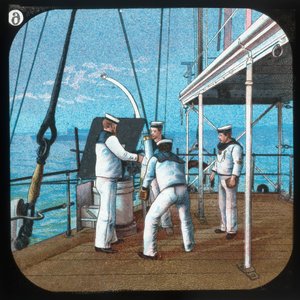3ポンド砲の作業-HMS Blake、c1900。 作： Unbekannt