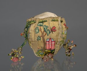 編まれた財布、1700年代。 作： Unbekannt