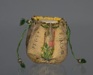 編まれた財布、1700年代。 作： Unbekannt