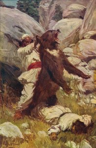 クマとのレスリング、c1912 作： Unbekannt
