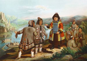 1862年、ロシア、シベリアのレナ川のヤクート。 作： Unbekannt