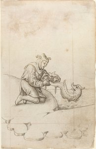 あなたはイルカの尾を縛っている [fol. 17直腸]、c。 15121515。 作： Unbekannt