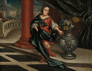 テラスの若い男、c。 1730年。 作： Unbekannt
