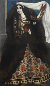 チャドルを身に着けている若い女性、ca 1844-1850。 作： Unbekannt