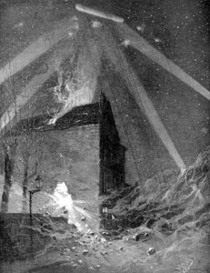 パリ郊外へのツェッペリン攻撃、第一次世界大戦、1915 作： Unbekannt
