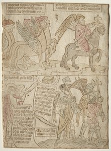 Apocalypse The Locusts with the Angel of the Abyss and The Sixth Trumpet、1400年代のページ。