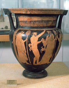 ケンタウロスの画家による黒像式クラテル、紀元前480〜470年