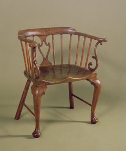 バーイチイとエルムウッドのウィンザーチェア、1760年頃 作： Unbekannt Unbekannt