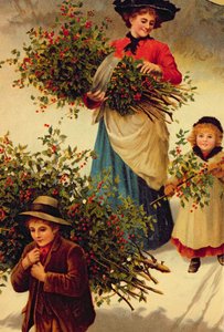 Carrying Home the Christmas Holly、Victorian、（book illustration） 作： Unbekannt Unbekannt
