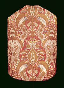 Chasuble、レース模様のシルク、フレンチ、c.1720 作： Unbekannt Unbekannt