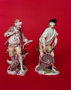 マイセンの原作c.1755の後の酔った漁師のチェルシーフィギュア 作： Unbekannt Unbekannt