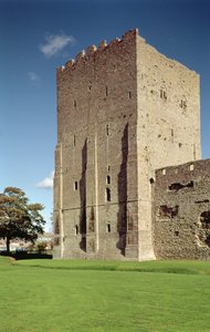 砦の外観、ハンプシャー州ポートチェスター城、c.1160-72築