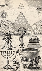 1932年に発行されたEugen Lennhoffによる「The Freemason」からの高度なシンボル 作： Unbekannt Unbekannt