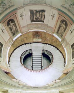 Home House、20 Portman Square、View of the stairwell、built c.1776 by Robert Adam 1728-92、London、UK写真