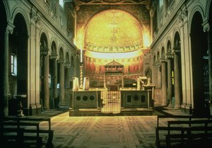 イタリア、ローマ、サンクレメンテの主要祭壇の内部ビュー 作： Unbekannt Unbekannt