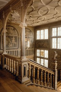 Knole House c.1610、The Staircase、Sevenoaks、ケント、イギリス 作： Unbekannt Unbekannt