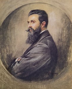 テオドール・ヘルツルの肖像（1860-1904）（紙にパステル） 作： Unbekannt Unbekannt