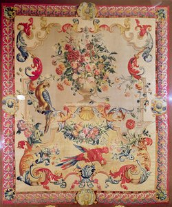 初期のロココ様式のタペストリー、ストラップワークとアカンサスの葉、ジョシュアモリス作、1720年代