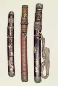 19世紀後半の明治時代の合気短刀3本 作： Unbekannt Unbekannt