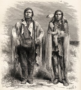 チャールズラプランテ（d.1903）によって彫刻された2つのUteインディアン、「手の中の世界」のイラスト、1878年公開 作： Unbekannt Unbekannt