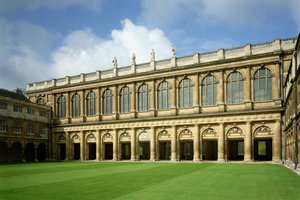 ケンブリッジのトリニティカレッジ、レン図書館のグレートコートのビュー 作： Unbekannt Unbekannt