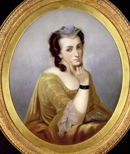 ヴァトーの服を着た女性、1870年頃（パステル） 作： Unbekannt Unbekannt