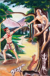 20151102、バンビエン、ラオス 。ジャータカ物語は、仏陀の前世（つまり、仏陀になるために最後に生まれてくる前）についての物語である 作： Unbekannt