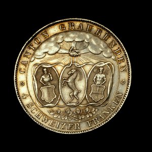 4スイスフラン、スイス硬貨 作： Unbekannter Künstler