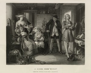 Uma cena de Midas, Grã-Bretanha, c.1850 (gravura) 作： Unbekannter Künstler