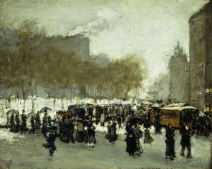 市の冬の日、 作： Unbekannt