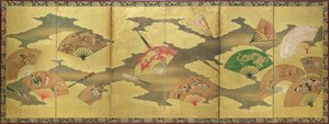 開閉式扇面飾り 桃山時代(1568-1615) 作： Unbekannt